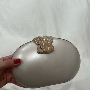 Brand new marble clutch Zara with gold detail